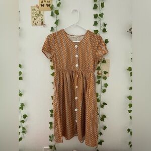 Girls flowy orange dress